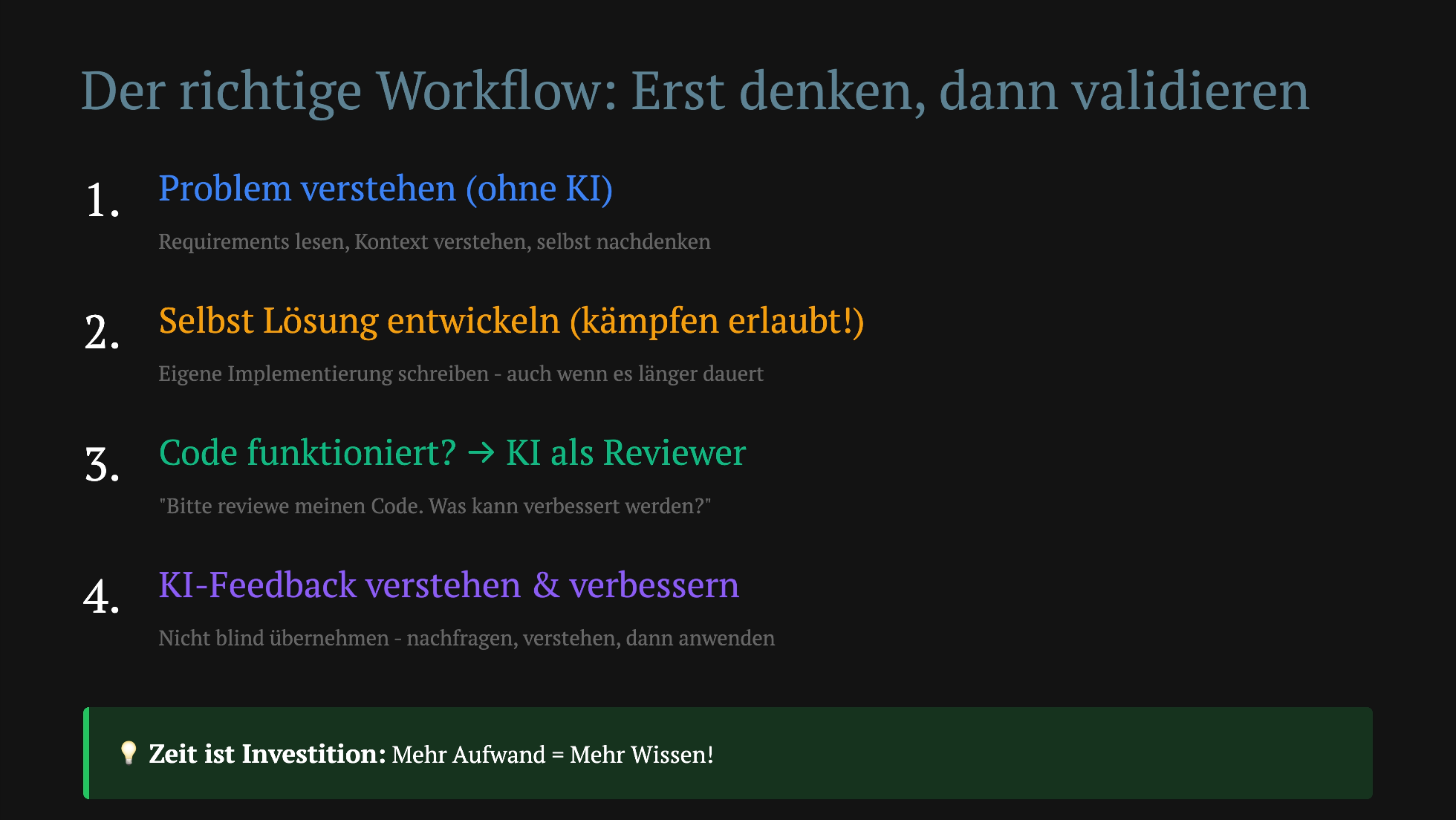 Der richtige Workflow mit KI
