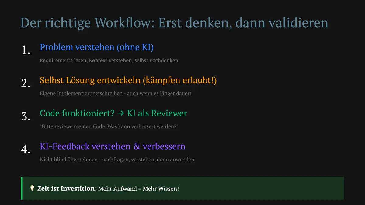 Der richtige Workflow mit KI