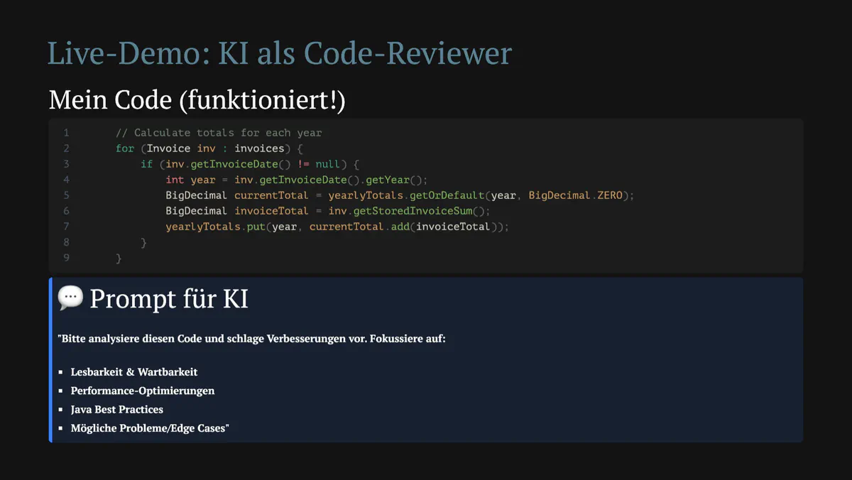 Live-Demo mit funktionierendem Code